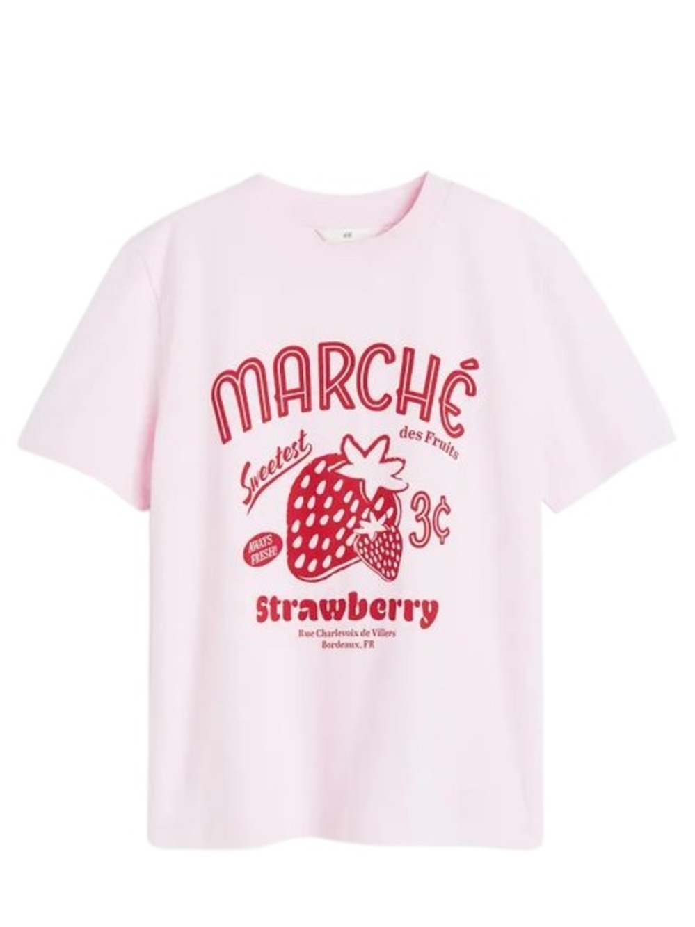 H&M Pink Strawberry Marché T-shirt BRAND NEW 🍓🍓🍓